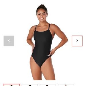 Speedo Women's Swimsuit One Piece PowerFlex Flyback Solid Racing Adult Black 14
